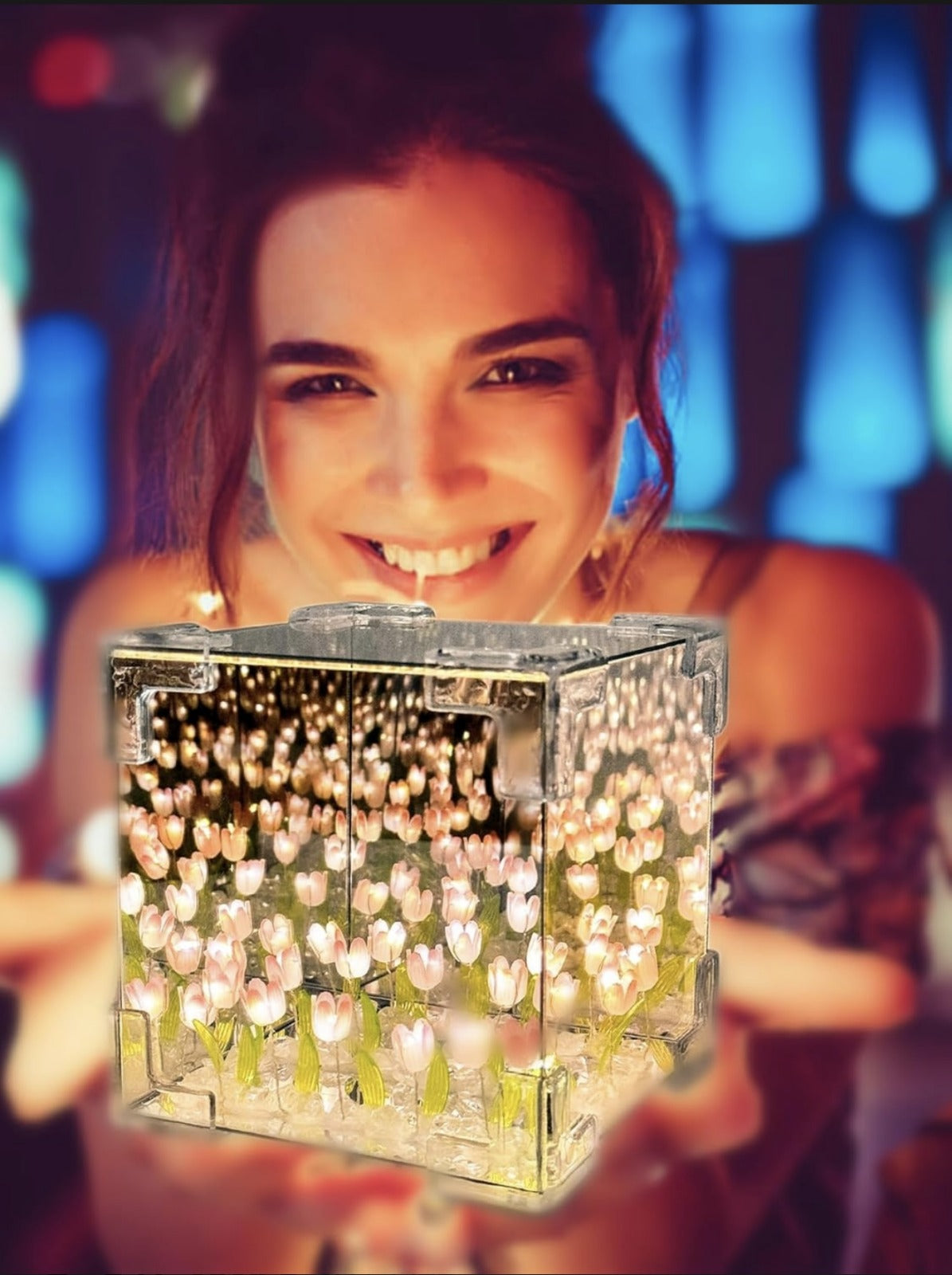 Lampara De Tulipanes Cubo Infinito
